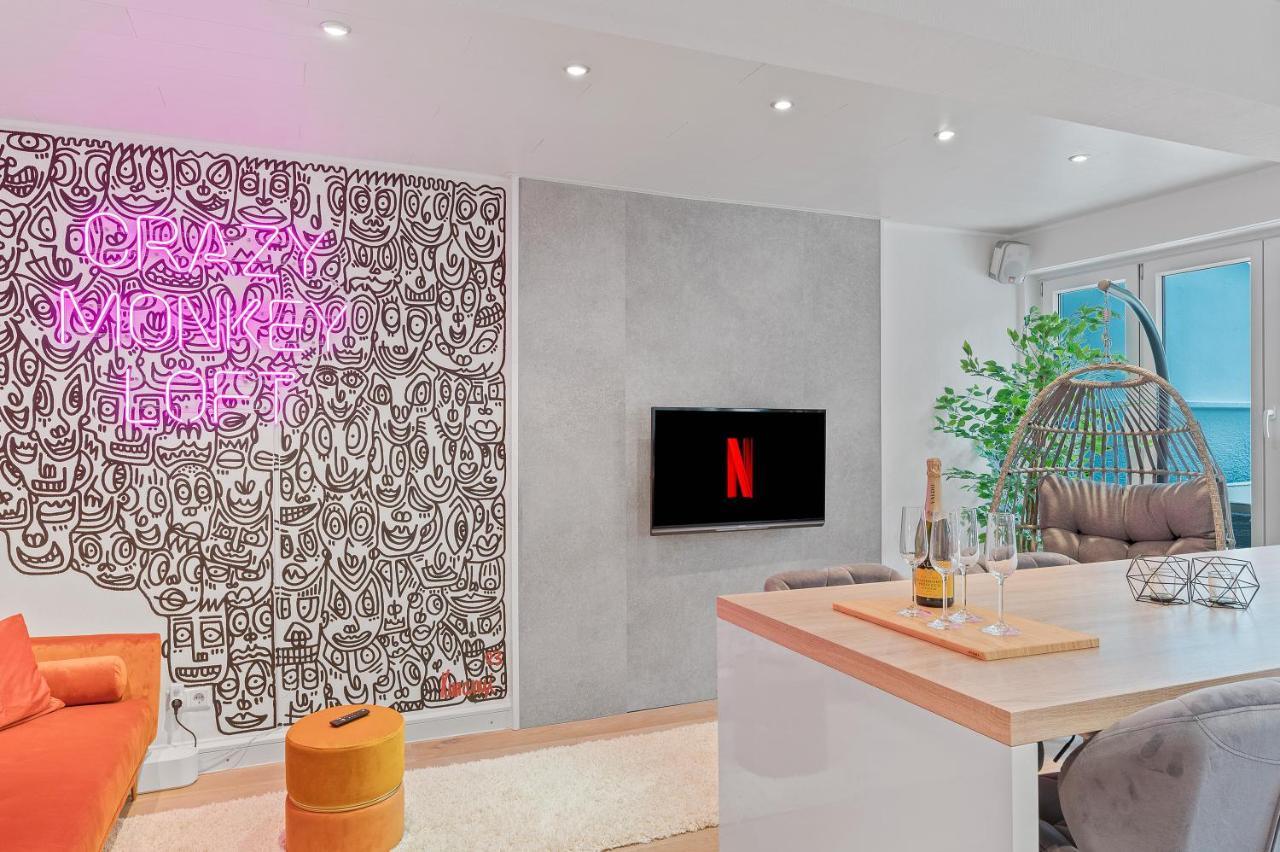 Das Crazy Monkey Loft Mit 100Qm & Summerlounge Apartment Stuttgart Luaran gambar